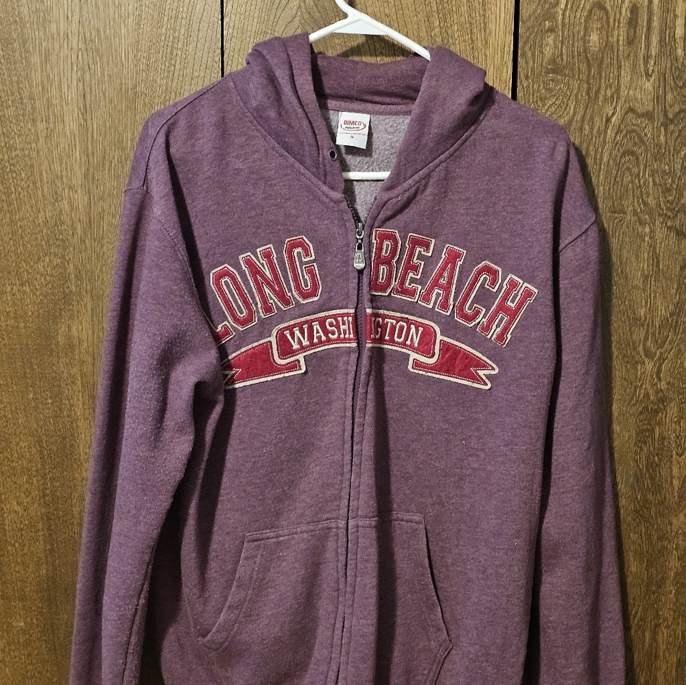 Purple Long Beach Washington Hoodie